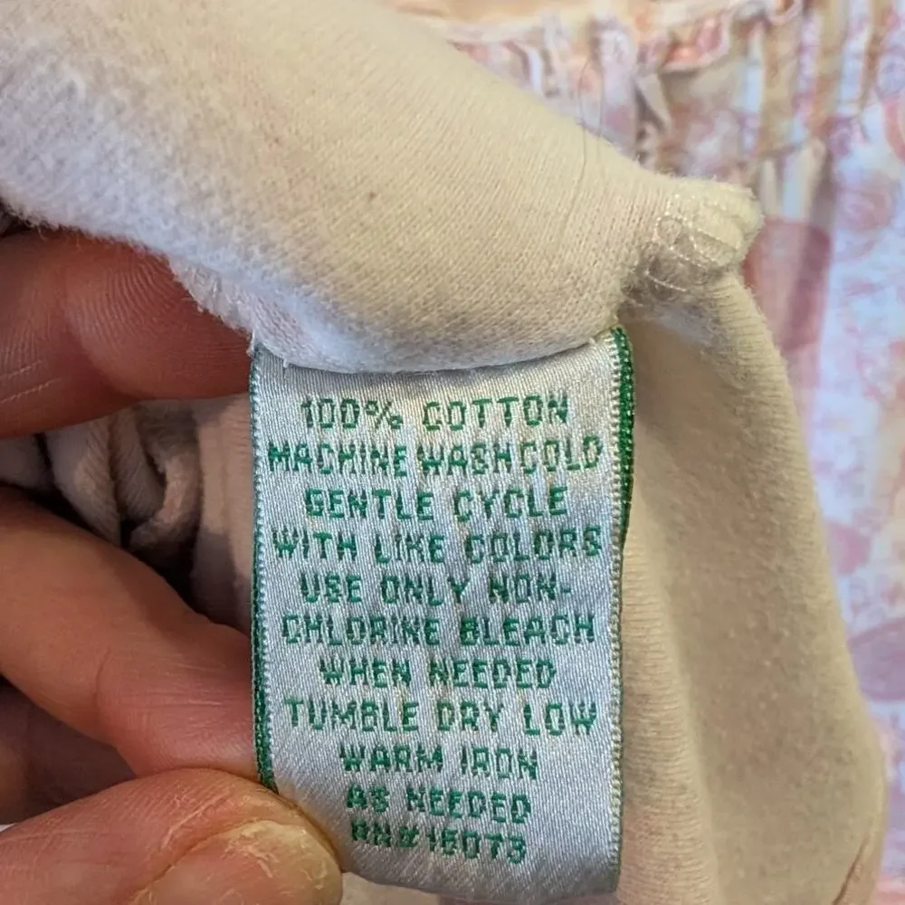 Laura Ashley Petal Pink Cotton Traditional Nightgown Sleep Romantic Cozy XL - Picture 4 of 8